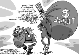 BAILOUT CLAUS by David Fitzsimmons