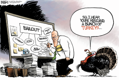 THANKSGIVING BAILOUT by Nate Beeler