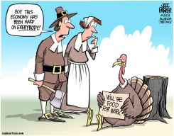 EVEN THE TURKEYS FEEL THE PINCH by Parker