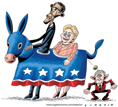 OBAMA HILLARY Y BUSH  by Osmani Simanca