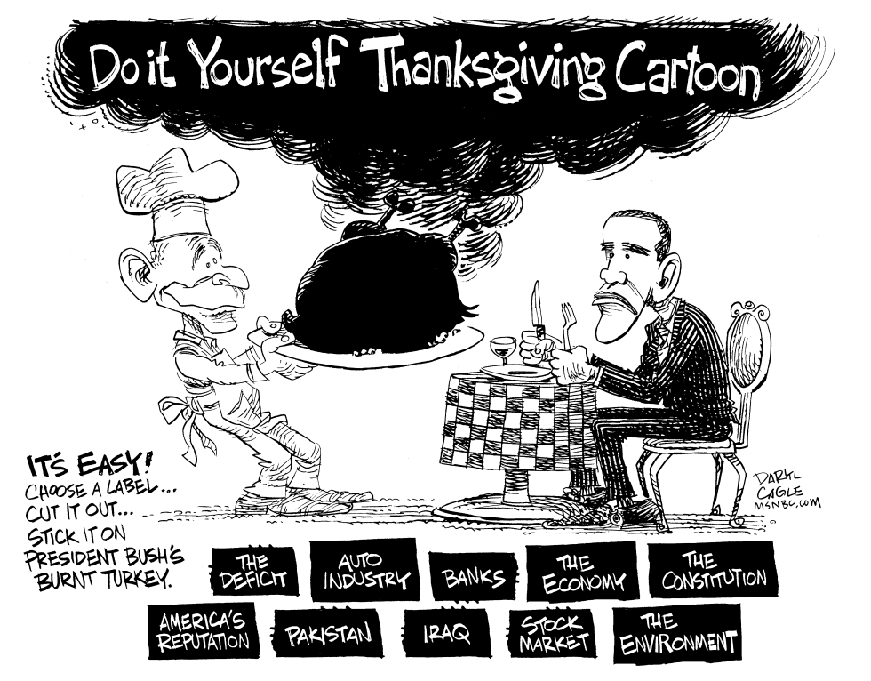  DO IT YOURSELF THANKSGIVING CARTOON by Daryl Cagle