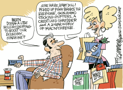 HOLIDAY SHOPPING -  by David Fitzsimmons