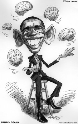 OBAMA AND BRAIN TRUST by Taylor Jones