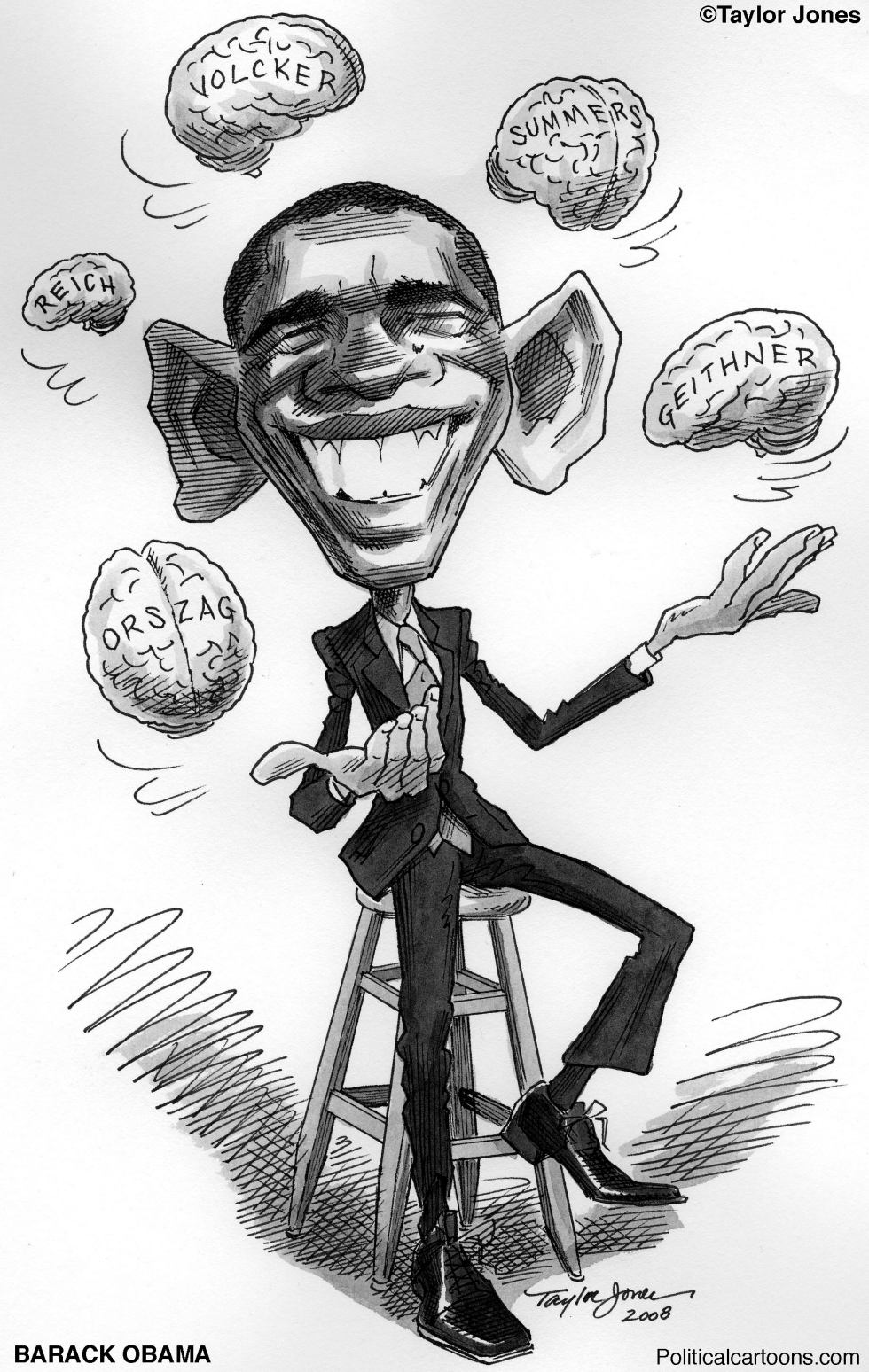  OBAMA AND BRAIN TRUST by Taylor Jones