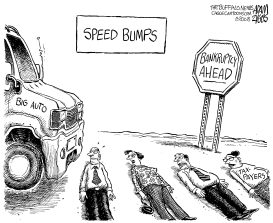 SPEED BUMPS by Adam Zyglis