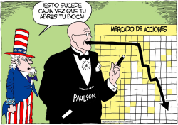 HANK PAULSON  by Bob Englehart