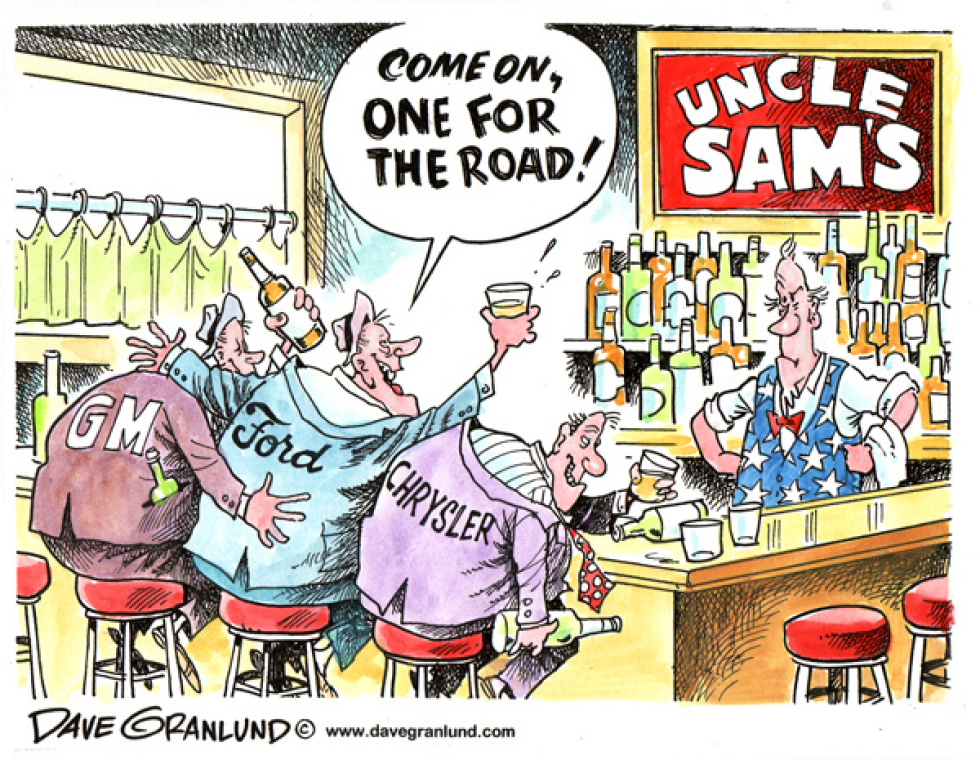  AUTOMAKERS BELLY UP TO THE BAR by Dave Granlund