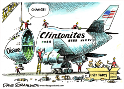 OBAMA FLIGHT PLAN by Dave Granlund