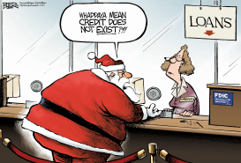 SANTA CREDIT by Nate Beeler