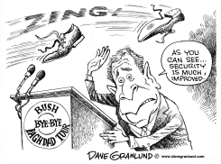 BUSH  IRAQ SHOES by Dave Granlund