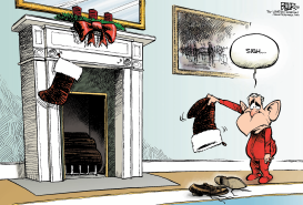 WHAT BUSH GETS IN HIS STOCKING by Nate Beeler