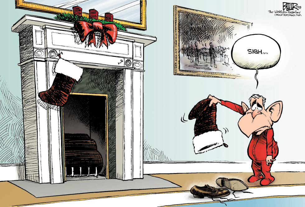  WHAT BUSH GETS IN HIS STOCKING by Nate Beeler