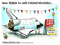 NASA SHUTTLES FOR SALE by Dave Granlund