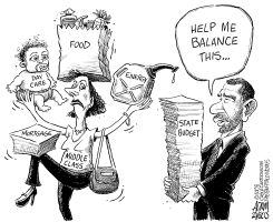 BALANCING THE STATE BUDGET by Adam Zyglis