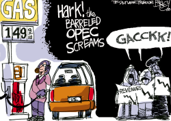 OPEC OVER A BARREL  by Pat Bagley