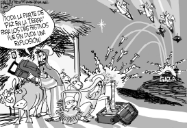 PAZ EN LA TIERRA DESDE GAZA by Pat Bagley