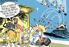 PAZ EN LA TIERRA DESDE GAZA  by Pat Bagley