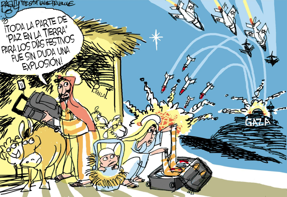  PAZ EN LA TIERRA DESDE GAZA  by Pat Bagley