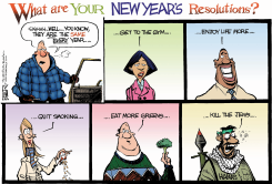 NEW YEARS RESOLUTIONS by Nate Beeler