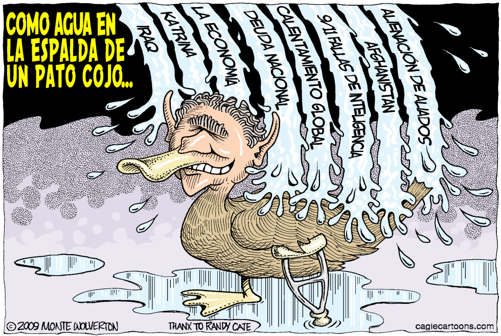  COMO AGUA EN LA ESPALDA DE UN PATO COJO  by Wolverton