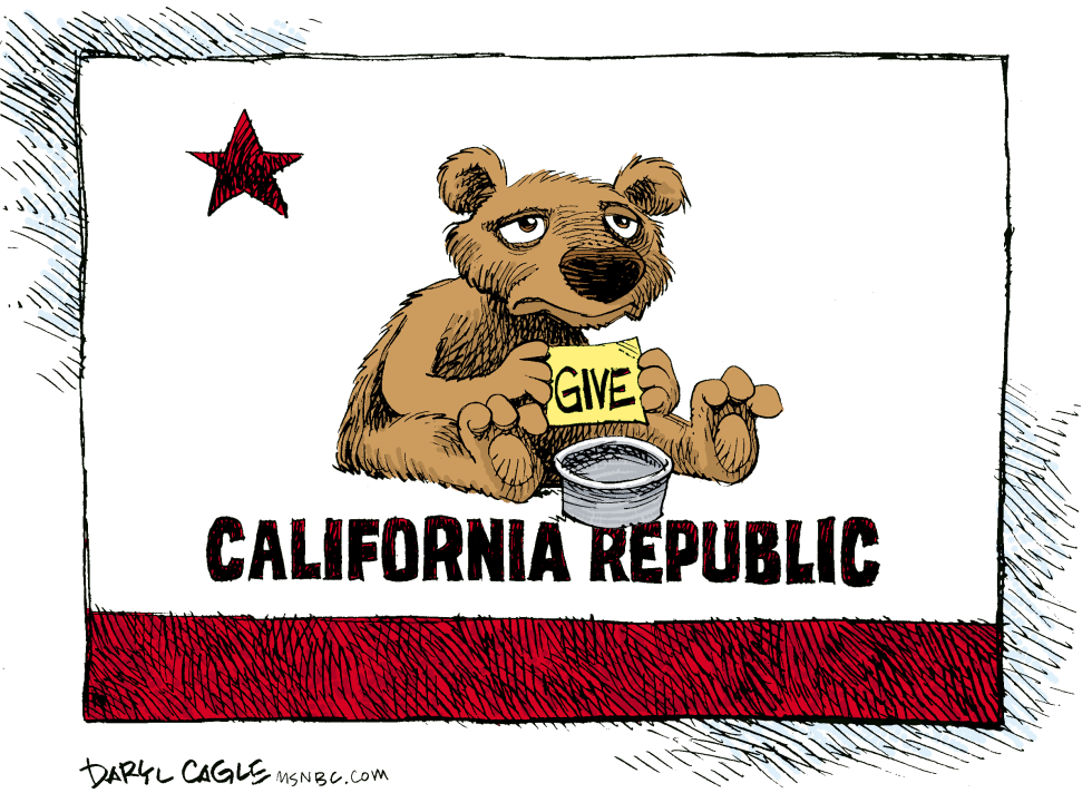  CALIFORNIA BUDGET BEGGING  by Daryl Cagle