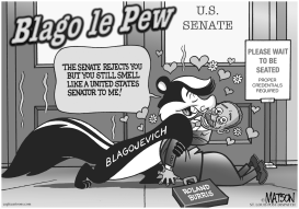 BLAGO LE PEW AND ROLAND BURRIS by RJ Matson