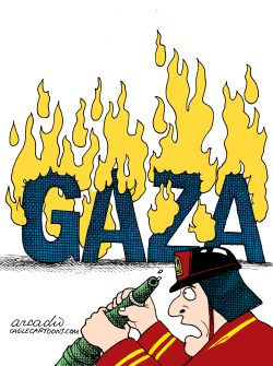 FUEGO EN GAZA Y SIN AGUA COL by Arcadio Esquivel