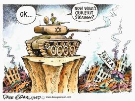 ISRAEL EXIT STRATEGY FROM GAZA by Dave Granlund