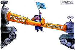 RUSSIA - UKRAINE IN GAS WAR  by Christo Komarnitski