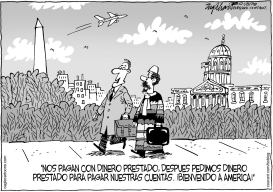 ENGANCHADO A NUESTRO TRASERO by Bob Englehart