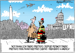 ENGANCHADO A NUESTRO TRASERO  by Bob Englehart