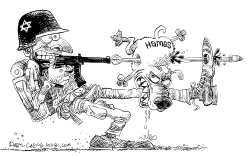 ISRAEL VS HAMAS - DISPARAR AL PERRO by Daryl Cagle