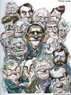 OBAMA AND PRESIDENTS #2  by Taylor Jones