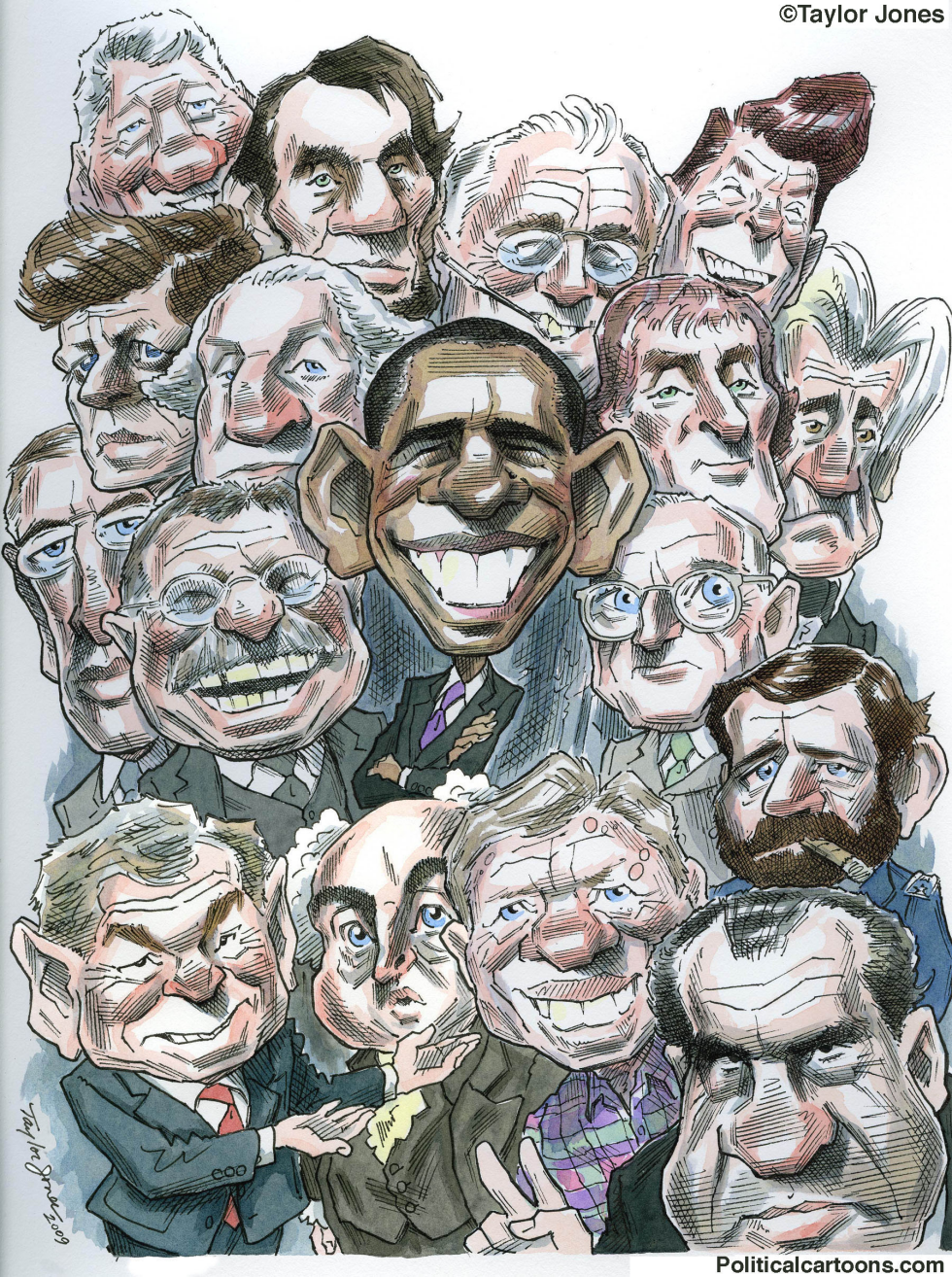  OBAMA AND PRESIDENTS #2  by Taylor Jones