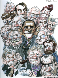 OBAMA AND PRESIDENTS #1  by Taylor Jones