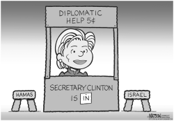 HILLARY'S DIPLOMATIC HELP STAND by RJ Matson