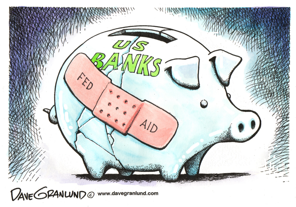  AID TO US BANKS by Dave Granlund