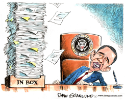 PRESIDENT OBAMA ON 1ST DAY by Dave Granlund