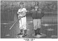 OBAMA'S FIRST AT BAT by RJ Matson