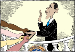 EL PRESIDENTE BARACK OBAMA  by Bob Englehart