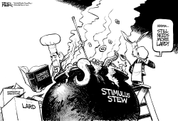 STIMULUS STEW by Nate Beeler