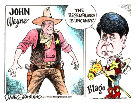 BLAGO CASTS SELF AS COWBOY  by Dave Granlund