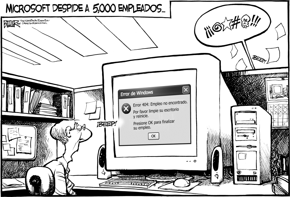  DESPIDOS EN MICROSOFT by Nate Beeler