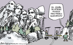 BLAGOJEVICH EN RUSHMORE  by Daryl Cagle