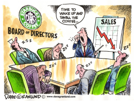 STARBUCKS LOSSES by Dave Granlund