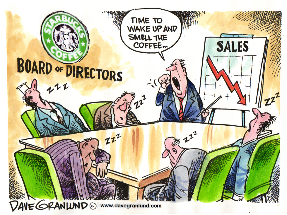  STARBUCKS LOSSES by Dave Granlund