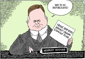 HERBERT HOOVER by Bob Englehart