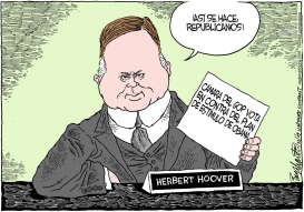 HERBERT HOOVER  by Bob Englehart