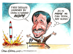 IRAN SATELLITE LAUNCH by Dave Granlund