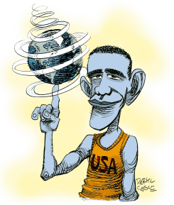 OBAMA AZUL [ILUSTRACION by Daryl Cagle